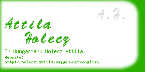 attila holecz business card